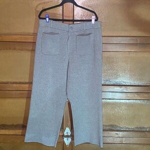 Maeve Heather Gray Wide Leg Pants